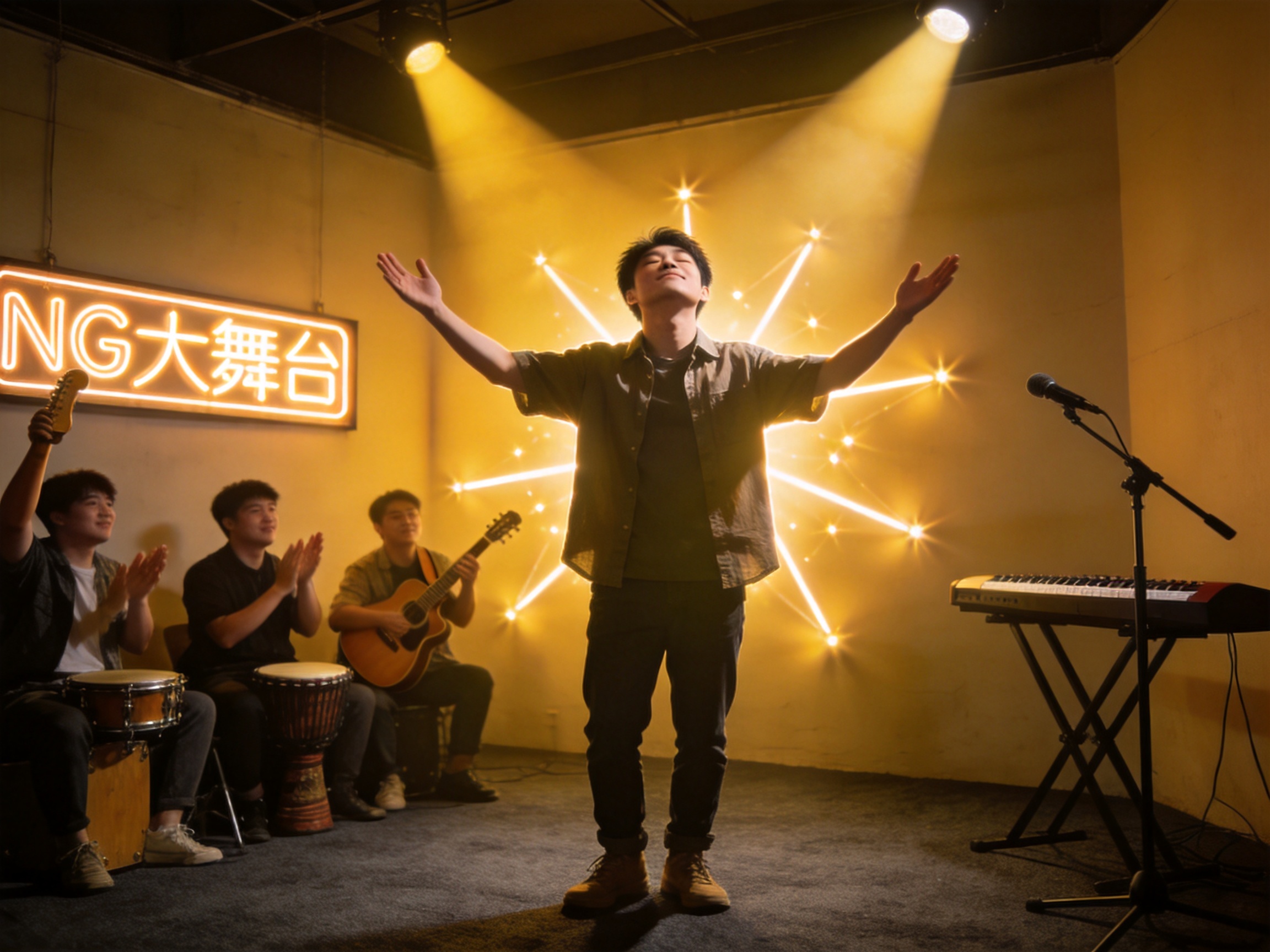 追梦者在NG大舞台活动中登台表演的精彩瞬间